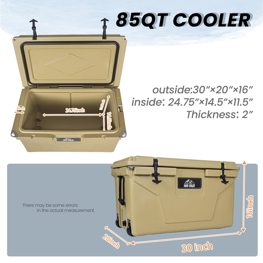 85 Quart Khaki Bear-Resistant Rotomolded Cooler